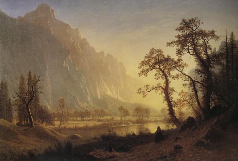 Bierstadt Albert Sunris,Yosemite Valley Germany oil painting art